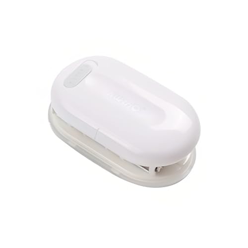 Respicefinem KW-triO 3 Hole Paper Punch Handheld Mini Loose Leaf Paper Puncher With 5.5mm Aperture And 5 Sheet Capacity Ideal For Notebook Scrapbook Diary Planner Calendars Agenda (White) von Respicefinem
