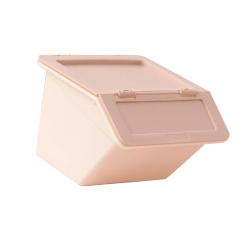 Respicefinem Mini-Aufbewahrungsbox für den Schreibtisch, stabiler Kunststoff, stapelbar, mit Klappdeckel, ideal zum Ordnen von Schreibwaren, Schmuck, Make-up-Zubehör und mehr, (Rosa) von Respicefinem