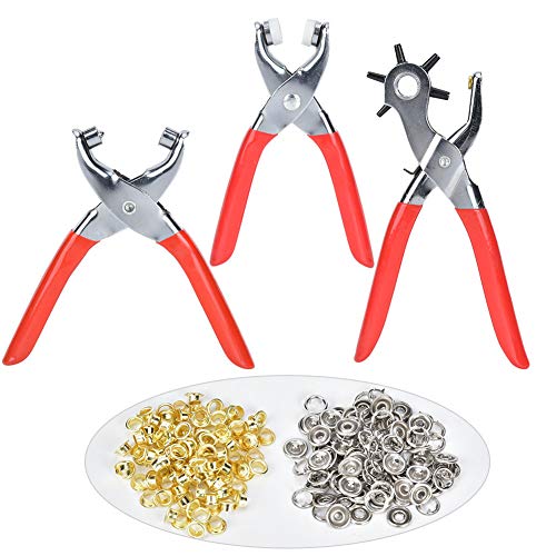 Respicefinem Multifunctional Belt Puncher Leather Hole Punch Pliers Eyelet Plier Grommet Tool With Red Handle Widely Used For Modifying Belt Length And Adding Belt Holes Suitable Respicefinem Multifunctional Belt Puncher Leather Hole Punch Pliers Eyelet Plier Grommet Tool With Red Handle Widely Used For Modifying Belt Length And Adding Belt Holes Suitable von Respicefinem