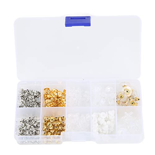 Respicefinem Ohrringverschlüsse, 530 Stück, Legierung, Silikon, Kunststoff, ideal für die Herstellung von selbstgemachtem Schmuck, leicht austauschbares Bastelzubehör von Respicefinem