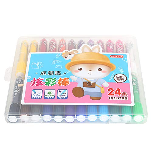 Respicefinem Silky Crayon Colorful Rotating 24 Colors Set Water Soluble Oil Painting Stick And Paint Brush Ideal For Children Students And Adults Suitable For Different Textures Respicefinem Silky Crayon Colorful Rotating 24 Colors Set Water Soluble Oil Painting Stick And Paint Brush Ideal For Children Students And Adults Suitable For Different Textures von Respicefinem