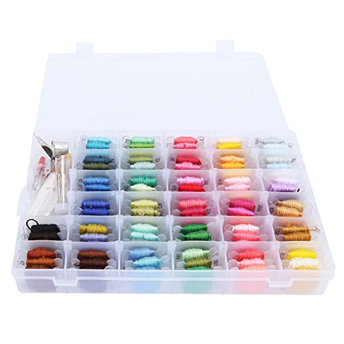 Respicefinem Stickgarn-Set, Polyester-Garnanzug mit 96 Farben, Zubehör zum Nähen und Reparieren von Kleidung von Respicefinem