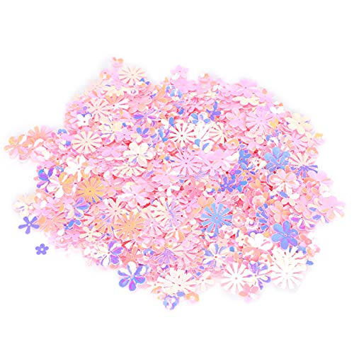 Respicefinem blumenförmiges Glitzer-Pailletten-Konfetti, 30 g, PVC, Party- und HochzeitsdekorationsZubehör, leuchtende Farben für handgefertigtes Kunsthandwerk und zum Füllen von (Pastel) von Respicefinem