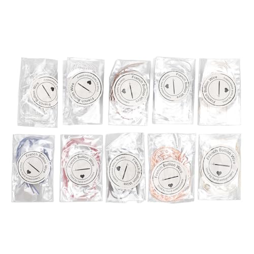 RespireFinem 10 Pack Metallic Sticker Faden Kit glänzend 1mm Multi -Farb -DIY -Zahnseide für Kleidungshüte Abzeichen Broschen Schuhdekoration basteln RespireFinem 10 Pack Metallic Sticker Faden Kit glänzend 1mm Multi -Farb -DIY -Zahnseide für Kleidungshüte Abzeichen Broschen Schuhdekoration basteln von Respicefinem