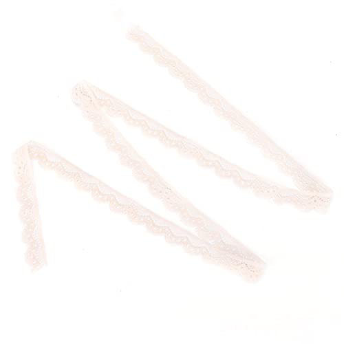 RespireFinem 10 -Yard -Spitzenband mit 1,5 cm Breite in Beige Farbe Einseiten -Wellen -Nylon ideal für Schmuck Design Blumenarrangement Nähkarten zum Geschenkverpackung Bogen von Respicefinem