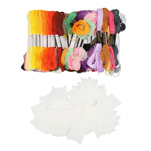 RespireFinem 100 Stränge farbfarbige Stickereien Flossstichfaden mit 100 Plastikspulen für DIY Bastelarmbänder Tassels Erwachsene Kinder Anfänger RespireFinem 100 Stränge farbfarbige Stickereien Flossstichfaden mit 100 Plastikspulen für DIY Bastelarmbänder Tassels Erwachsene Kinder Anfänger von Respicefinem