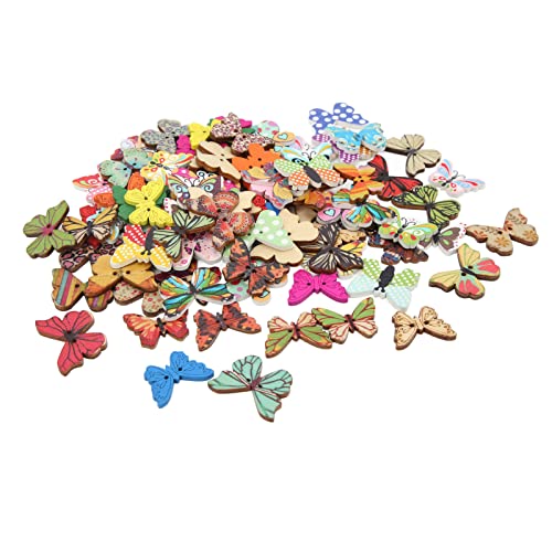 RespireFinem 100pcs Buntes Cartoon Langlebige süße Schmetterlingsknöpfe DIY -Zubehör zum Nähen des Handwerks RespireFinem 100pcs Buntes Cartoon Langlebige süße Schmetterlingsknöpfe DIY -Zubehör zum Nähen des Handwerks von Respicefinem