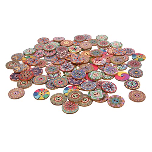 RespireFinem 100pcs europäischer Stil Retro Blumenmuster Holzknöpfe 25 mm langlebiger DIY -Accessoires zum Nähen des Handwerks ideal zum Dekorieren von Stoffen Kleidung und RespireFinem 100pcs europäischer Stil Retro Blumenmuster Holzknöpfe 25 mm langlebiger DIY -Accessoires zum Nähen des Handwerks ideal zum Dekorieren von Stoffen Kleidung und von Respicefinem