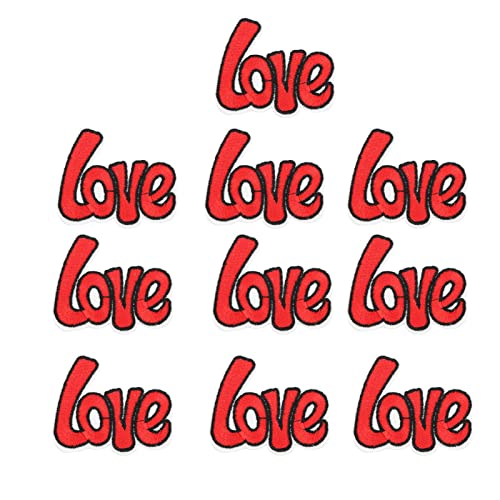 RespireFinem 10pcs Love Sticked Patch feine Stickerei, um Fehler zu beschatten und zu schäden, ideal für DIY auf Kleidung Handtaschen Hüte und Hosen von Respicefinem