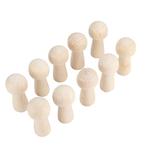 RespireFinem 10pcs Pilzdekoration Süßes Form DIY Lackierbar kleines Holzhandwerk ideal für Kinder im Vorschulalter Kinder und Erwachsene für die Malen von Graffiti -Dekoration und von Respicefinem