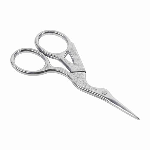 RespireFinem 1PC Edelstahl Stickmaschine Nähwerkzeuge Kran Formschere Kreuzstich Schere Gold fest und ideal zum Schneiderwasser des Stoffes Schneiden Witz (Silber) von Respicefinem
