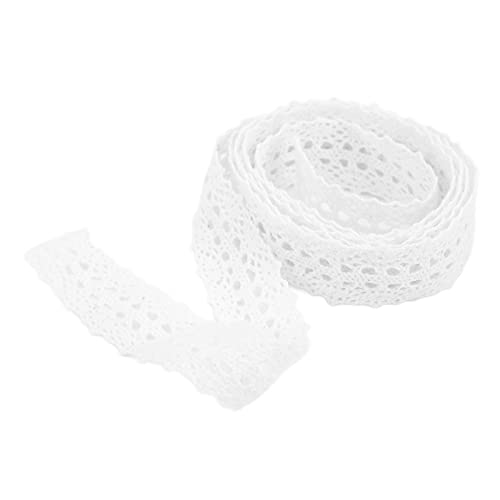 RespireFinem 20 Meter lang 2 3 cm Breite weiße Spitzenverkleidung mit exquisitem Muster hautfreundlich für Geschenkverpackung Hochzeitsfeier Dekoration Bogen machen Kränze und (Weiß) von Respicefinem