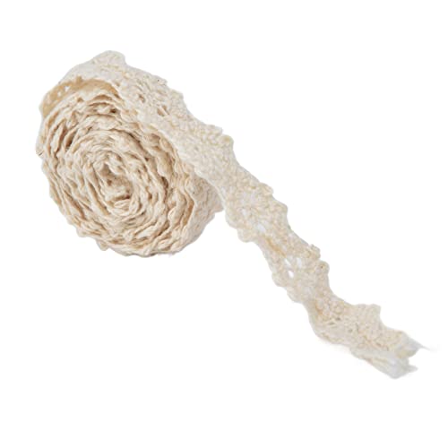 RespireFinem 20 Yards 1,5 cm Breite Spitzenband mit Retro -Stil für Kleidung Schuhe Hüte Taschen Es hat Komfort Touch Good Feeling und elegantes Spitzendesign in Beige (Beige) von Respicefinem