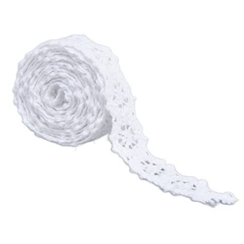 RespireFinem 20 Yards 1,5 cm Breite Spitzenband mit Retro -Stil für Kleidung Schuhe Hüte Taschen Es hat Komfort Touch Good Feeling und elegantes Spitzendesign in Beige (Weiß) von Respicefinem