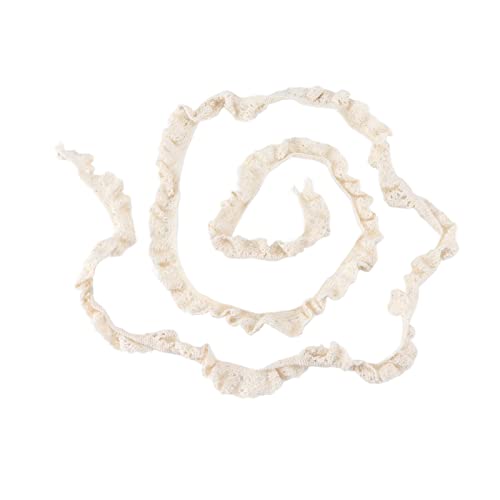 RespireFinem 20 Yards Baumwollfaden Spitzenband elastisches dekoratives Zubehör ideal für DIY -Kleidungsdekoration Hochzeit Party Dekor Nähen Geschenkverpackung DIY Stirnbänder von Respicefinem