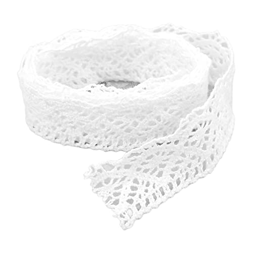RespireFinem 20 Yards Spitzenbänder aus Baumwollfaden hohl dekorative Accessoires ideal für Kleidungsdekoration DIY Vorhang Nähen Hochzeitsfeier Dekoration Doll Dekoration und von Respicefinem