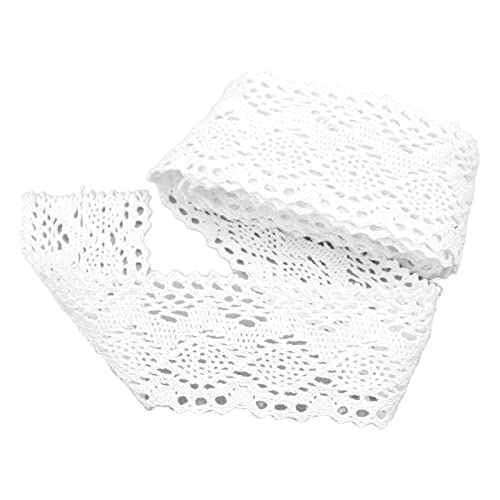 RespireFinem 20 Yards weiße Spitzenbänder Baumwollfaden Dekorative Accessoires ideal für Kleidungsdekoration DIY Vorhang Nähen Hochzeitsfeier Puppendekoration und tägliche RespireFinem 20 Yards weiße Spitzenbänder Baumwollfaden Dekorative Accessoires ideal für Kleidungsdekoration DIY Vorhang Nähen Hochzeitsfeier Puppendekoration und tägliche von Respicefinem