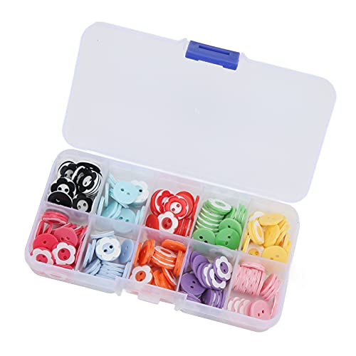 RespireFinem 200pcs runde Pflaumenblumenmuster Bastelknöpfe mit 2 Löchern und Aufbewahrungsbox ideal für DIY Craft Children Kleidung RespireFinem 200pcs runde Pflaumenblumenmuster Bastelknöpfe mit 2 Löchern und Aufbewahrungsbox ideal für DIY Craft Children Kleidung von Respicefinem