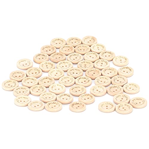 RespireFinem 50pcs Block Round handgefertigtes Holzknöpfe mit Liebe zum Nähzubehör ideal für DIY -Handwerksstricken Häkeln Scrapbooking und mehr RespireFinem 50pcs Block Round handgefertigtes Holzknöpfe mit Liebe zum Nähzubehör ideal für DIY -Handwerksstricken Häkeln Scrapbooking und mehr von Respicefinem
