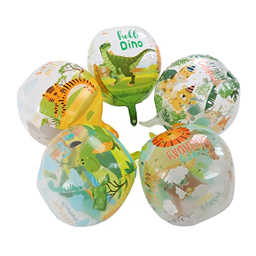 RespireFinem 5pcs 22in 4D Animaldruckballons wiederverwendbarer PP -Tierballons mit automatischen Versiegelungsfunktion mehrere Tiermuster ideal für Safari Party Dekorationen und RespireFinem 5pcs 22in 4D Animaldruckballons wiederverwendbarer PP -Tierballons mit automatischen Versiegelungsfunktion mehrere Tiermuster ideal für Safari Party Dekorationen und von Respicefinem