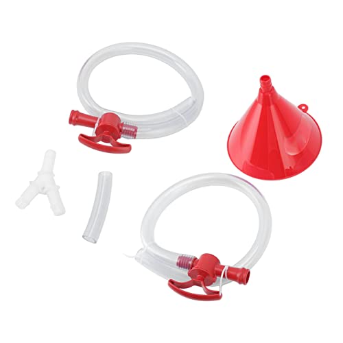 RespireFinem Double Header Cone Bier Trichter Rotes Food Grade PP Bier Trichter und Röhren -Set ausgezeichneter Verarbeitung verbessertes Ventil für Beach Entertainment Partys Musi von Respicefinem