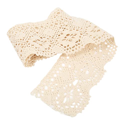 RespireFinem Lace Ribbon Baumwollfäden 10 Yards umweltfreundliche dekorative Accessoires ideal für Kleidungsdekoration DIY Vorhang geeignet für Hochzeiten Partys Geburtstage (Beige) von Respicefinem