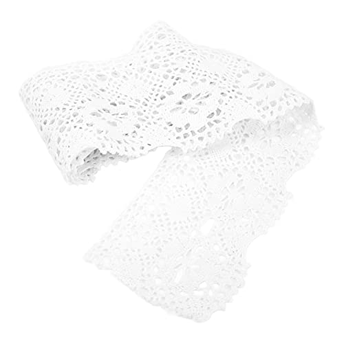 RespireFinem Lace Ribbon Baumwollfäden 10 Yards umweltfreundliche dekorative Accessoires ideal für Kleidungsdekoration DIY Vorhang geeignet für Hochzeiten Partys Geburtstage (Weiß) von Respicefinem
