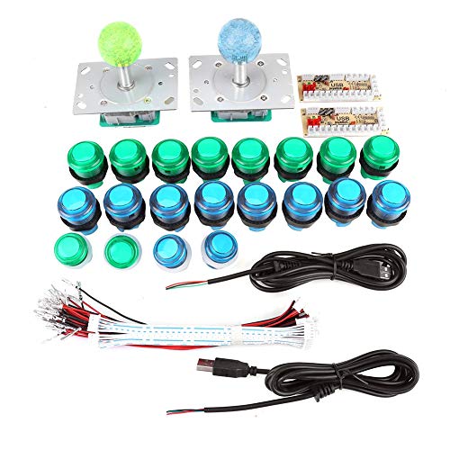 RespireFinem PC-kompatible Spiele 21.0 × 15,0 × 12,0 20 Illuminated Game 2 Joysticks 2 USB-Encoder-Kit-Teile Set Easy Installation Brettspiele RespireFinem PC-kompatible Spiele 21.0 × 15,0 × 12,0 20 Illuminated Game 2 Joysticks 2 USB-Encoder-Kit-Teile Set Easy Installation Brettspiele von Respicefinem