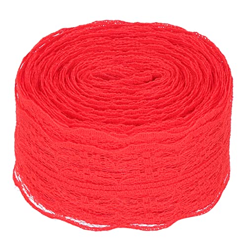 RespireFinem schwarzer Spitzenbänder Vintage Stil Hautfreundlicher wiederverwendbarer Quiltzubehör ideal für Hochzeitsdekoration und tägliche Verwendung von Kleidungsdekoration (Rot) von Respicefinem