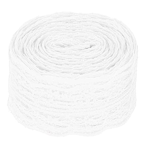 RespireFinem schwarzer Spitzenbänder Vintage Stil Hautfreundlicher wiederverwendbarer Quiltzubehör ideal für Hochzeitsdekoration und tägliche Verwendung von Kleidungsdekoration (Weiß) von Respicefinem