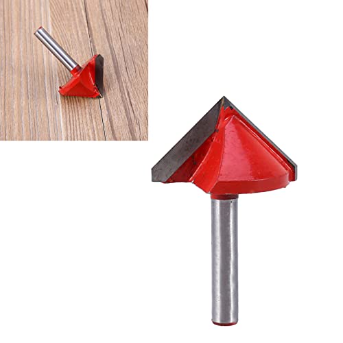 V Nutfräser V Formfräsen 6mm Schaft 3D CNC Holzschneider Fräser SetWolframstahl Graviermaschine Fräser 90° V Groove Router Bit Holzbearbeitung Cutter für CNC Gravur (Rot) von Respicefinem
