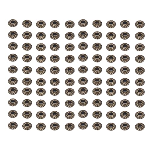 100 Stück antike Bronze-Abstandsperlen, 3 mm Lochdurchmesser, DIY-Handwerk, Zinklegierung, Abstandsperlen für Anhänger, Schmuck von Restokki