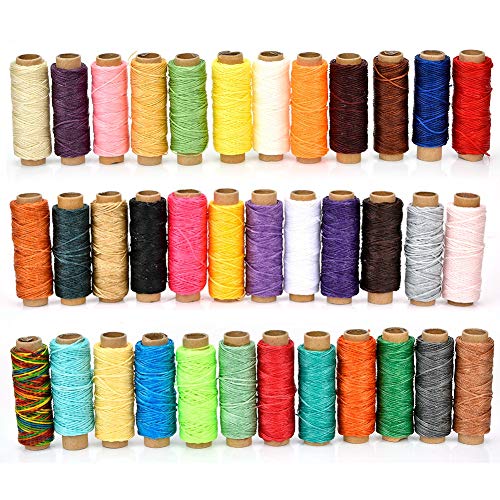 36 Colors 50 Meters Roll 150D Leather Crafts Sewing Thread Hand Stitching Waxed Thread for Leather Craft Shoe Repair Sewing Crafts 36 Colors 50 Meters Roll 150D Leather Crafts Sewing Thread Hand Stitching Waxed Thread for Leather Craft Shoe Repair Sewing Crafts von Restokki