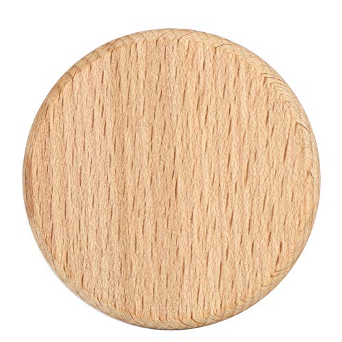 50Pcs Holz Runde Stücke Holz Blank Scheiben DIY Holz Chip Blank Scheiben Buche Chip No-Loch DIY Handgemachte Dekoration Zubehör(6CM) von Restokki