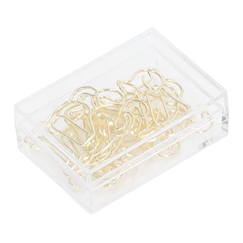 Gold Büroklammern Metall Rostfrei Beschichtung Prozess Tragbar für Büro Zuhause 100Pcs (Hund) von Restokki