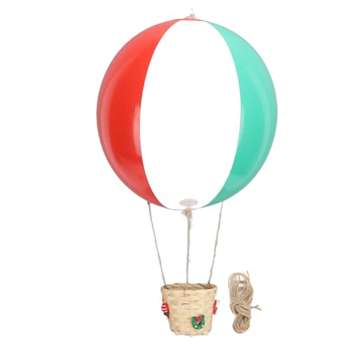 Restokki Hot Air Ballon mit Rattankorb PVC farbig hängende Luftballon Dekoration für Weihnachtsdekoration Restokki Hot Air Ballon mit Rattankorb PVC farbig hängende Luftballon Dekoration für Weihnachtsdekoration von Restokki