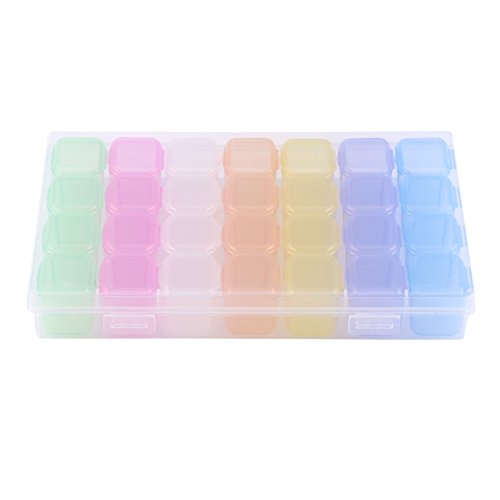 Restokki Aufbewahrungsbox Sortierboxen für Kleinteile Perlen Aufbewahrungsbox Perlen Box Diamond Painting, 28 Gitter Leere Aufbewahrungsbox Schmuck Organizer Box für Perlen Kunst Restokki Aufbewahrungsbox Sortierboxen für Kleinteile Perlen Aufbewahrungsbox Perlen Box Diamond Painting, 28 Gitter Leere Aufbewahrungsbox Schmuck Organizer Box für Perlen Kunst von Restokki