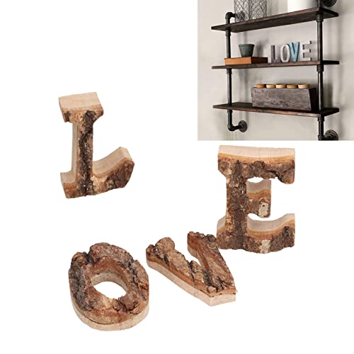 Wooden Letters Love, Retro Decorative Cutouts 4Pcs Home Wall Table Decoration Birch Wooden Letters Love, Retro Decorative Cutouts 4Pcs Home Wall Table Decoration Birch von Restokki