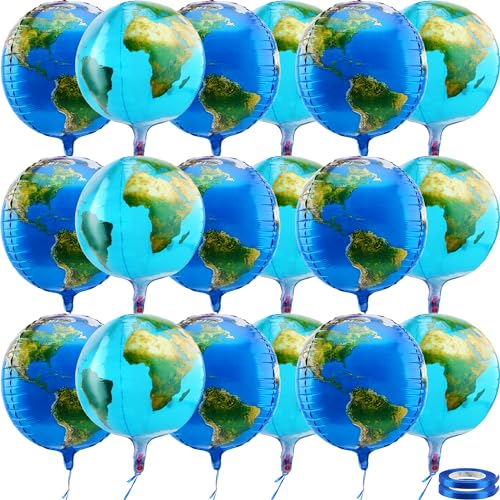 16 Stück 55,9 cm große Weltkugel-Ballons, 4D-Erd-Folienballon, große Weltkarte-Ballons für Weltraum, Geburtstagsgeschenk, Reisen, Party-Dekorationen, 2 Stile 16 Stück 55,9 cm große Weltkugel-Ballons, 4D-Erd-Folienballon, große Weltkarte-Ballons für Weltraum, Geburtstagsgeschenk, Reisen, Party-Dekorationen, 2 Stile von Restroma