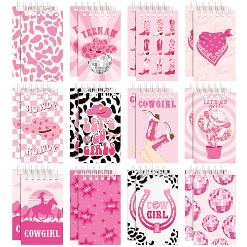 Resurhang Disco Cowgirl-Mini-Notizbuch, Western-Notizbuch, klein, Spiralbindung, Notizblock, Rosa, adrett, Taschennotizbuch für Mädchen, Frauen, Disco, Cowgirl, Party, Gastgeschenke, Westernbüro Resurhang Disco Cowgirl-Mini-Notizbuch, Western-Notizbuch, klein, Spiralbindung, Notizblock, Rosa, adrett, Taschennotizbuch für Mädchen, Frauen, Disco, Cowgirl, Party, Gastgeschenke, Westernbüro von Resurhang