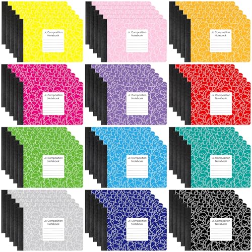 Resurhang Jr. Kompositions-Notizbücher, farbiger Marmor, halbe Größe, 11,4 x 19,8 cm, 80 Blatt, Marmor-Notizbücher, breit liniert, sortiert, Primäreinband, 60 Stück Resurhang Jr. Kompositions-Notizbücher, farbiger Marmor, halbe Größe, 11,4 x 19,8 cm, 80 Blatt, Marmor-Notizbücher, breit liniert, sortiert, Primäreinband, 60 Stück von Resurhang