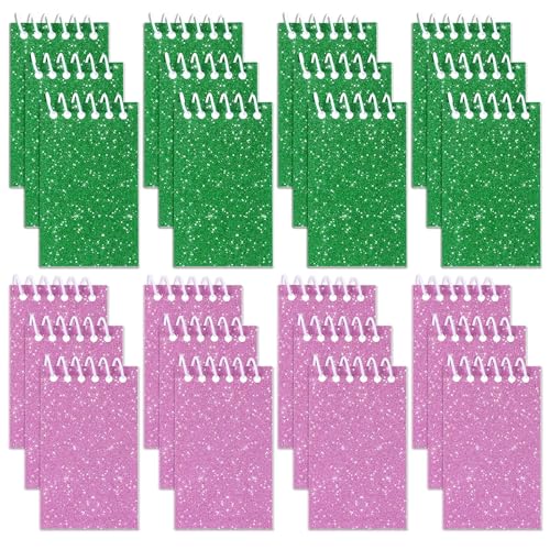 Resurhang Mini-Notizblöcke mit Prismenspirale, klein, 9,9 x 6,1 cm, glitzernd, bunt, Mini-Notizbücher, Glitzer-Notizbuch für Prinzessin, Hexe, Partyzubehör, Geschenke, Geburtstagsgeschenke, 24 Stück Resurhang Mini-Notizblöcke mit Prismenspirale, klein, 9,9 x 6,1 cm, glitzernd, bunt, Mini-Notizbücher, Glitzer-Notizbuch für Prinzessin, Hexe, Partyzubehör, Geschenke, Geburtstagsgeschenke, 24 Stück von Resurhang