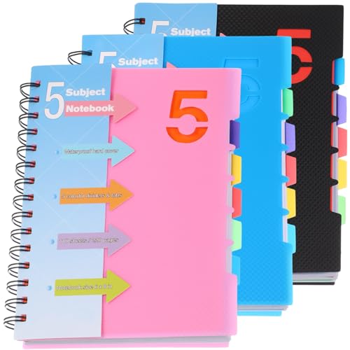 Resurhang Notizbücher mit 5 Fächern, liniert, 15,2 x 20,3 cm, liniert, mit herausnehmbaren Trennblättern, A5, 220 Seiten, Schreibtagebuch für Damen und Herren, für Büro, Schule, Arbeitsbedarf (Schwarz Resurhang Notizbücher mit 5 Fächern, liniert, 15,2 x 20,3 cm, liniert, mit herausnehmbaren Trennblättern, A5, 220 Seiten, Schreibtagebuch für Damen und Herren, für Büro, Schule, Arbeitsbedarf (Schwarz von Resurhang