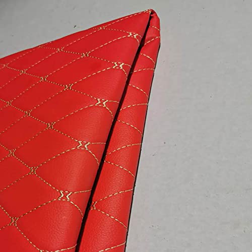 Yimihua Kunstleder gesteppt kaschiert Leder Stoff Kunstleder Meterware Bezugsstoff Polsterstoff Lederoptik für Handwerk DIY nähen 1,4m breit (Color:Roter Schmetterling) von Rete Mimeti