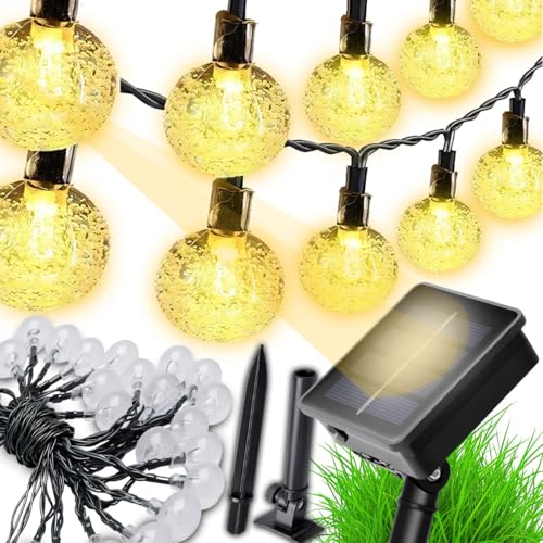 Retoo Solar Lichterkette Aussen 10M 100 LED Wetterfest IP44 Wasserdicht Kristall Kugeln Dekorative Girlande für Garten Party Weihnachten Bäume Terrasse Balkon Hochzeiten Warmweiß Retoo Solar Lichterkette Aussen 10M 100 LED Wetterfest IP44 Wasserdicht Kristall Kugeln Dekorative Girlande für Garten Party Weihnachten Bäume Terrasse Balkon Hochzeiten Warmweiß von Retoo