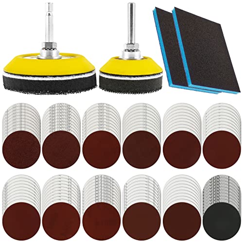 Retrok 120pc Schleifscheiben 75mm Klett mit 2zoll 3zoll Schleifteller Schwammblöcken 1/4" Schaft Für Winkelschleifer Bohrschleifer Exzenterschleifer 75mm Schleifpapier 80–3000 Gemischte Körnung Retrok 120pc Schleifscheiben 75mm Klett mit 2zoll 3zoll Schleifteller Schwammblöcken 1/4" Schaft Für Winkelschleifer Bohrschleifer Exzenterschleifer 75mm Schleifpapier 80–3000 Gemischte Körnung von Retrok