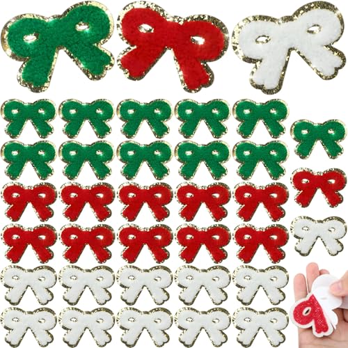 Retrowavy 36 Stück Weihnachtsschleife Chenille Patches Gold Kanten Schleife Selbstklebende Patches Applikation DIY Zubehör für Mädchen Frauen Weihnachten Rucksack Kleidung Hosen Hüte Jeans Retrowavy 36 Stück Weihnachtsschleife Chenille Patches Gold Kanten Schleife Selbstklebende Patches Applikation DIY Zubehör für Mädchen Frauen Weihnachten Rucksack Kleidung Hosen Hüte Jeans von Retrowavy