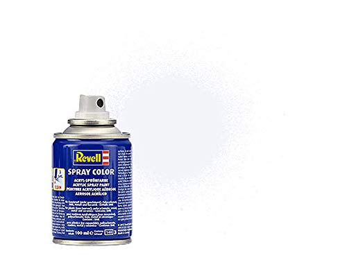 Revell 34105 Spraydose weiß, matt Spray Color, Farben in der praktischen 100-ml-Sprühdose von Revell