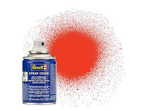 Revell 34125 Spraydose leuchtorange, matt Spray Color, Farben in der praktischen 100-ml-Sprühdose von Revell