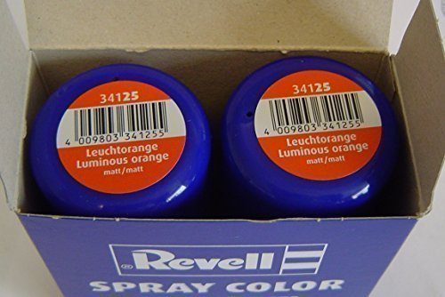 Revell 34125 Sprühlack Doppelpack (2x100ml) Leuchtorange matt von Revell